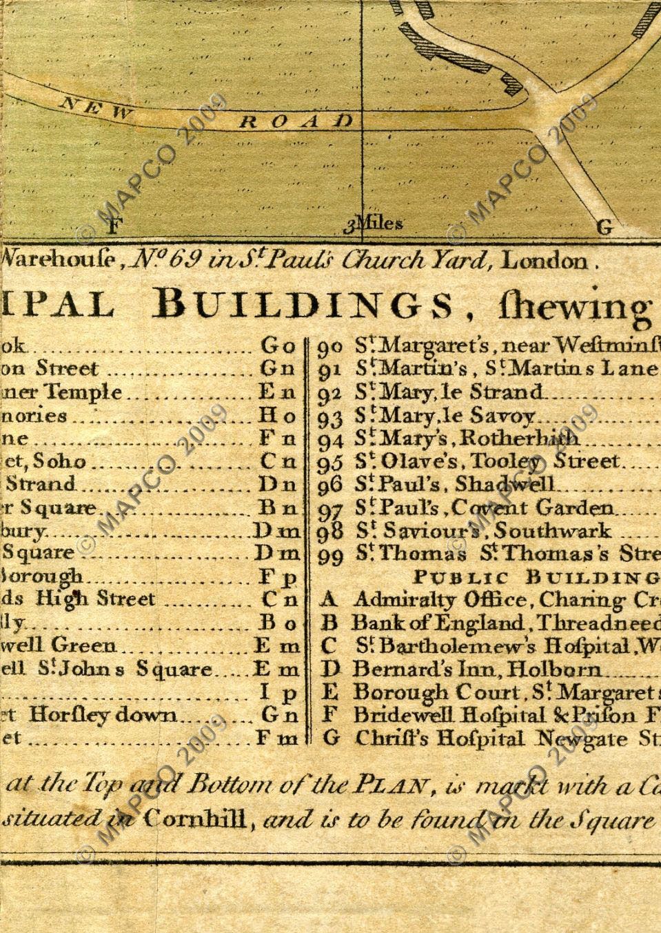Bowles's Reduced New Pocket Plan Of The Cities Of London And Westminster With The Borough Of Southwark, Exhibiting The New Buildings To The Year 1775.
