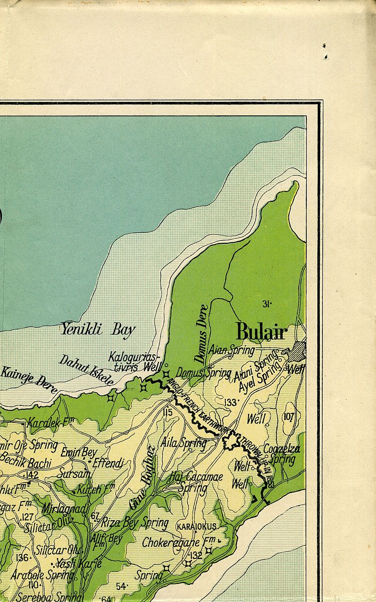 War Map Of The Gallipoli Peninsula 1915