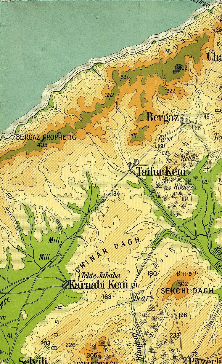 War Map Of The Gallipoli Peninsula 1915