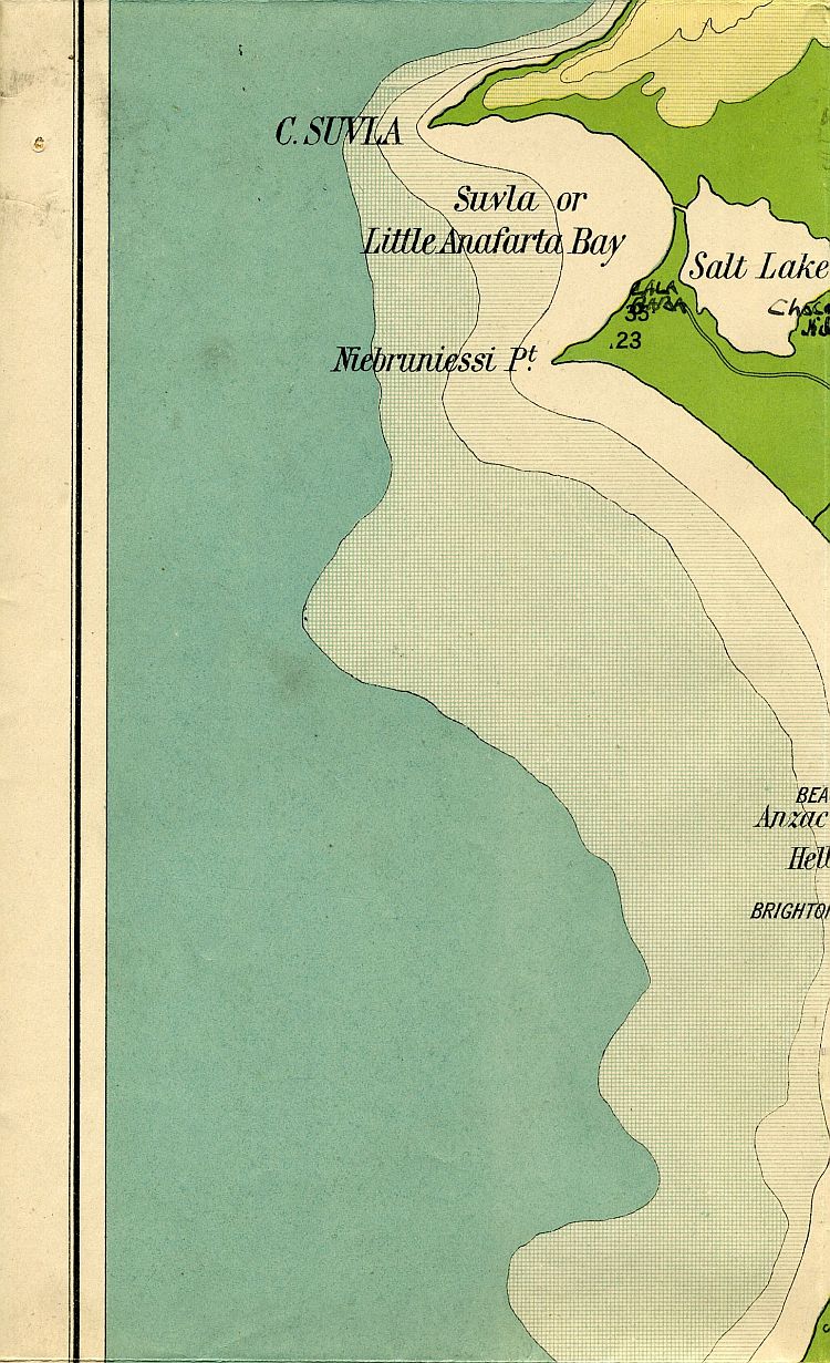 War Map Of The Gallipoli Peninsula 1915
