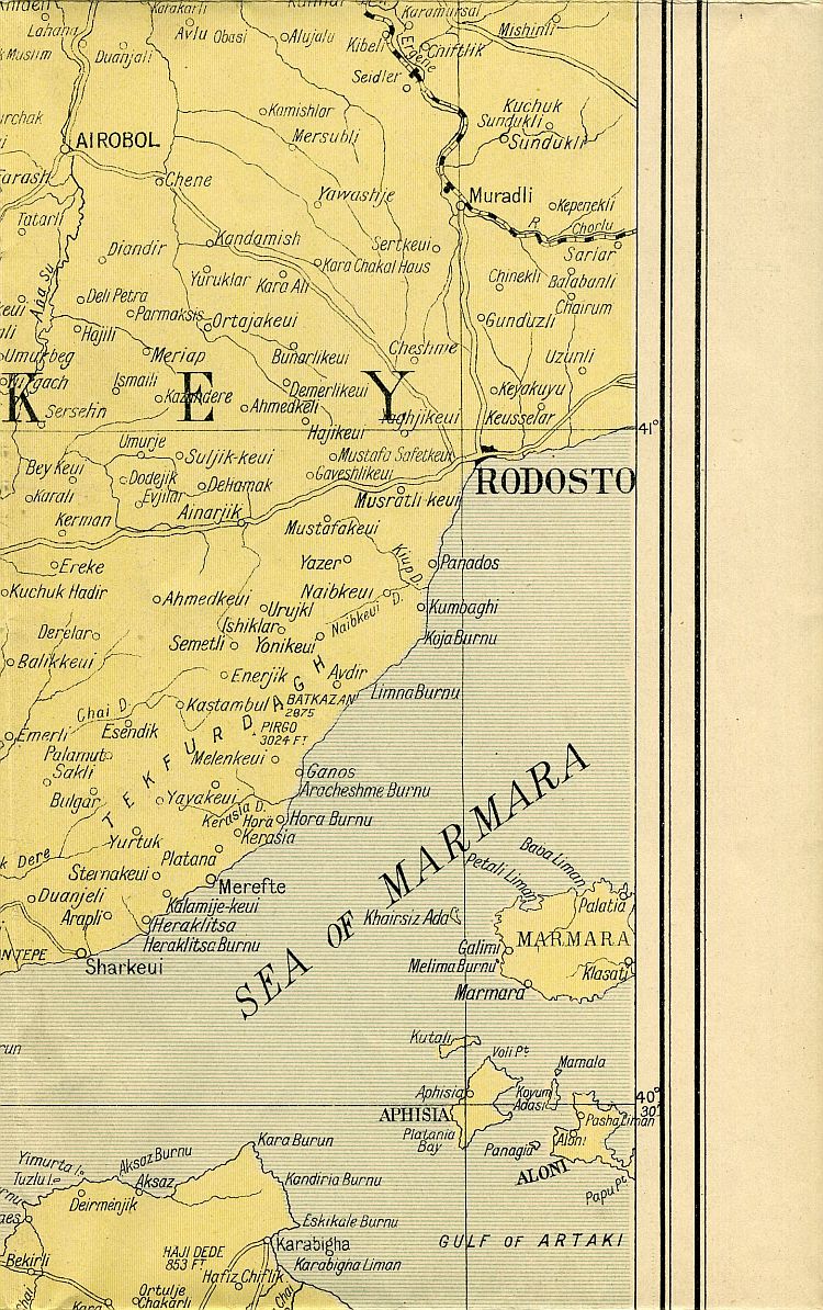 War Map Of The Gallipoli Peninsula 1915