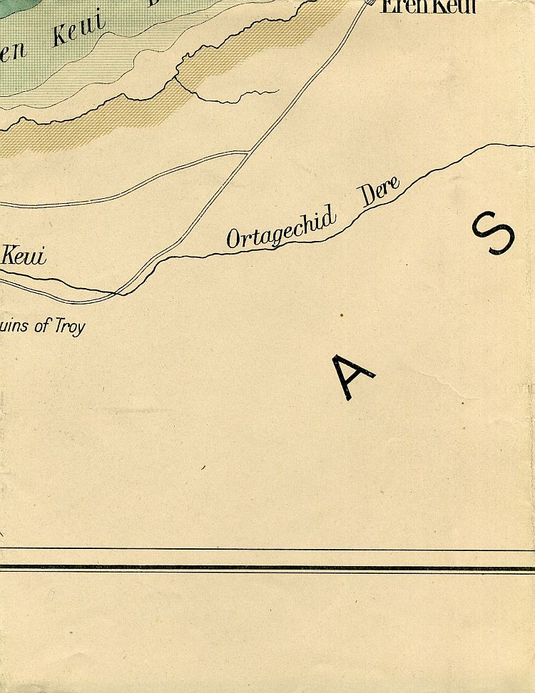 War Map Of The Gallipoli Peninsula 1915