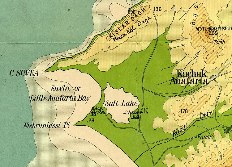War Map Of The Gallipoli Peninsula 1915