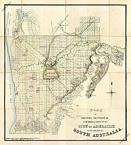 Plan Of Adelaide, South Australia, 1849