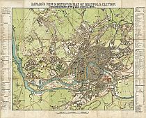 Lavars's New & Improved Map Of Bristol & Clifton c1863. Lavars's New & Improved Map Of Bristol & Clifton c1863.