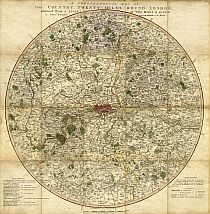 A Topographical Map Of The Country Twenty Miles Round London 1800 A Topographical Map Of The Country Twenty Miles Round London 1800