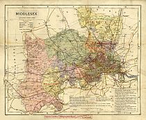 Groom's New Map Of Middlesex c1883 Groom's New Map Of Middlesex c1883