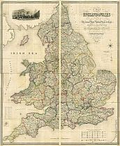 Lewis's Map Of England And Wales c1840