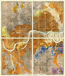 Stanford’s Geological Library Map Of London And Its Suburbs 1878 Stanford’s Geological Library Map Of London And Its Suburbs 1878