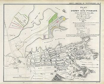 Plan Of Sydney With Pyrmont, New South Wales, 1836 Plan Of Sydney With Pyrmont, New South Wales, 1836