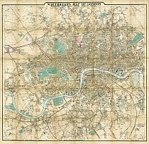 Whitbread's Map Of London 1865 Whitbread's Map Of London 1865