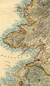 Map Of Ireland 1838