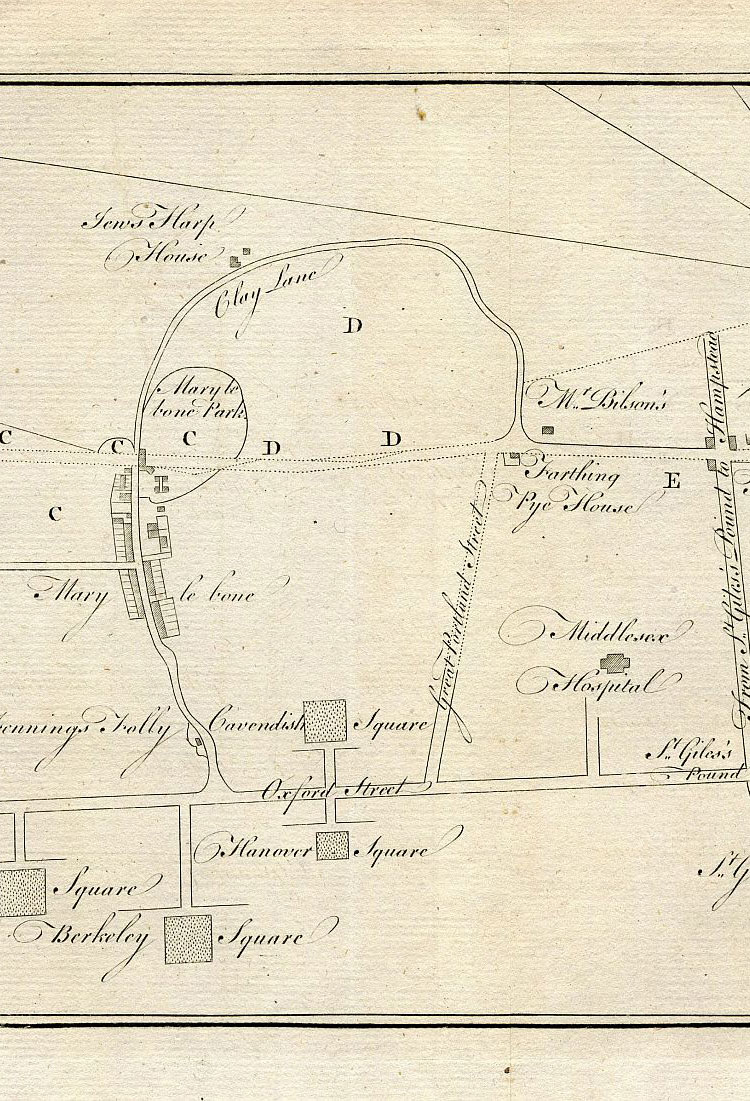 The Intended New Road From Paddington To Islington January 1756