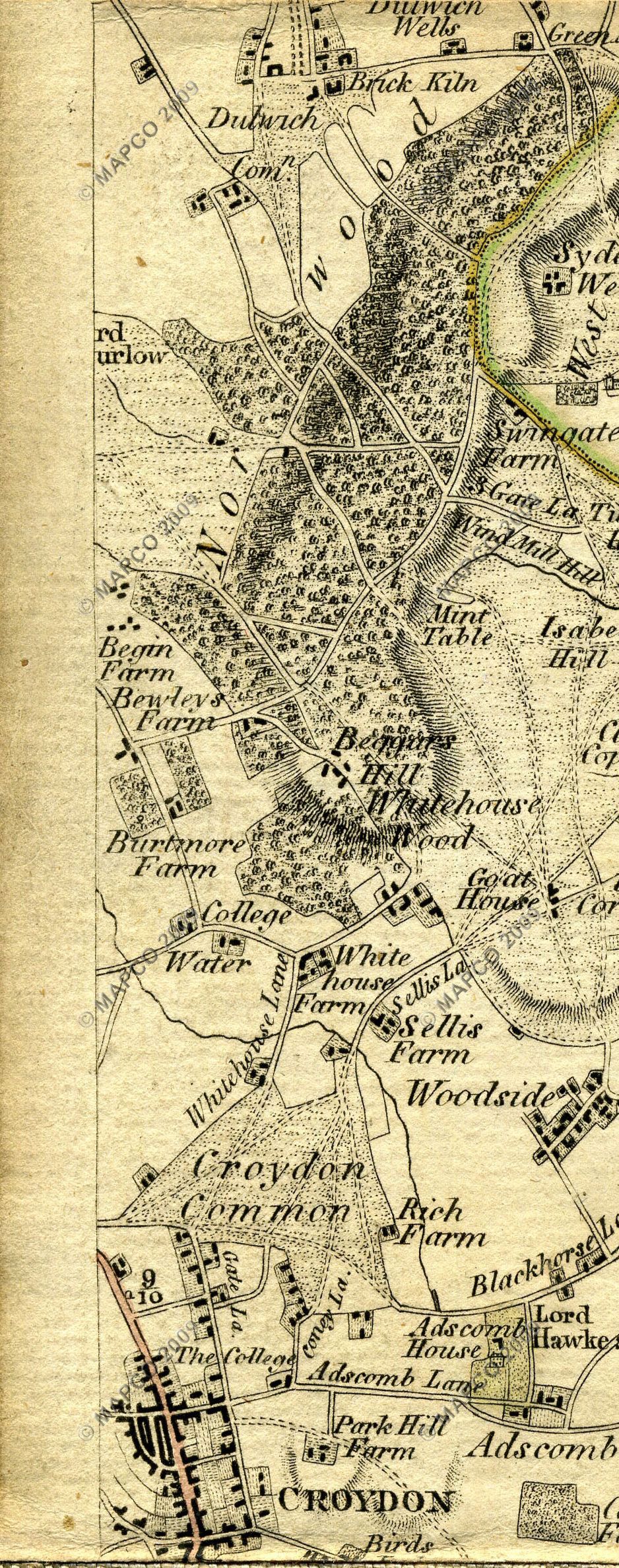 The Country Twenty-Five Miles Round London Planned From A Scale Of One Mile To An Inch By William Faden 1789.