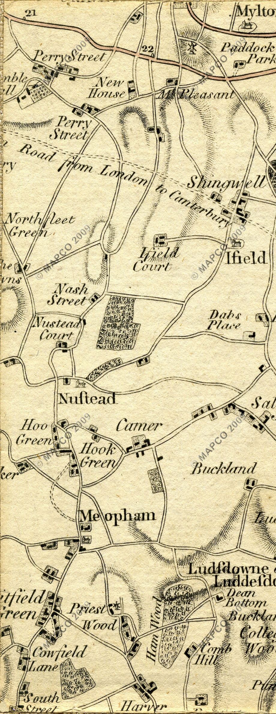 The Country Twenty-Five Miles Round London Planned From A Scale Of One Mile To An Inch By William Faden 1789.