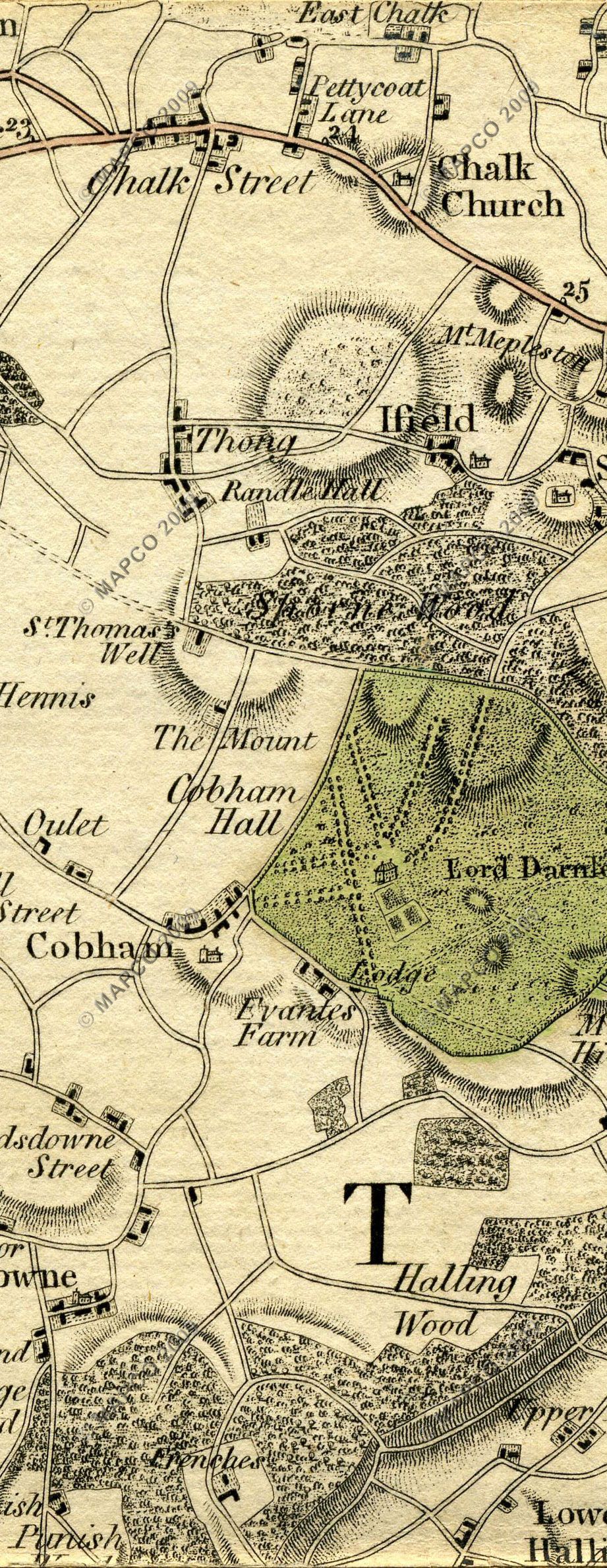 The Country Twenty-Five Miles Round London Planned From A Scale Of One Mile To An Inch By William Faden 1789.