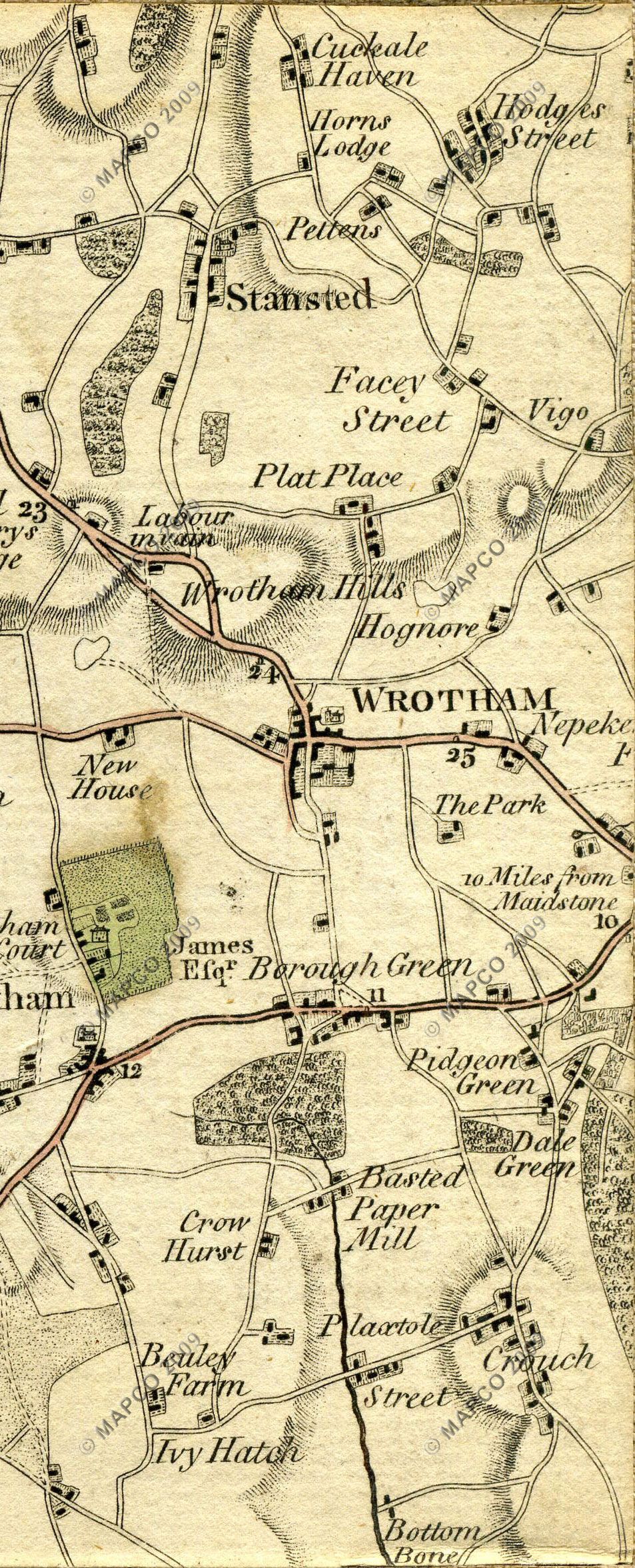 The Country Twenty-Five Miles Round London Planned From A Scale Of One Mile To An Inch By William Faden 1789.