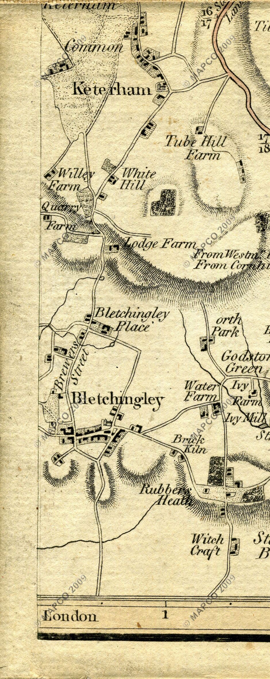 The Country Twenty-Five Miles Round London Planned From A Scale Of One Mile To An Inch By William Faden 1789.