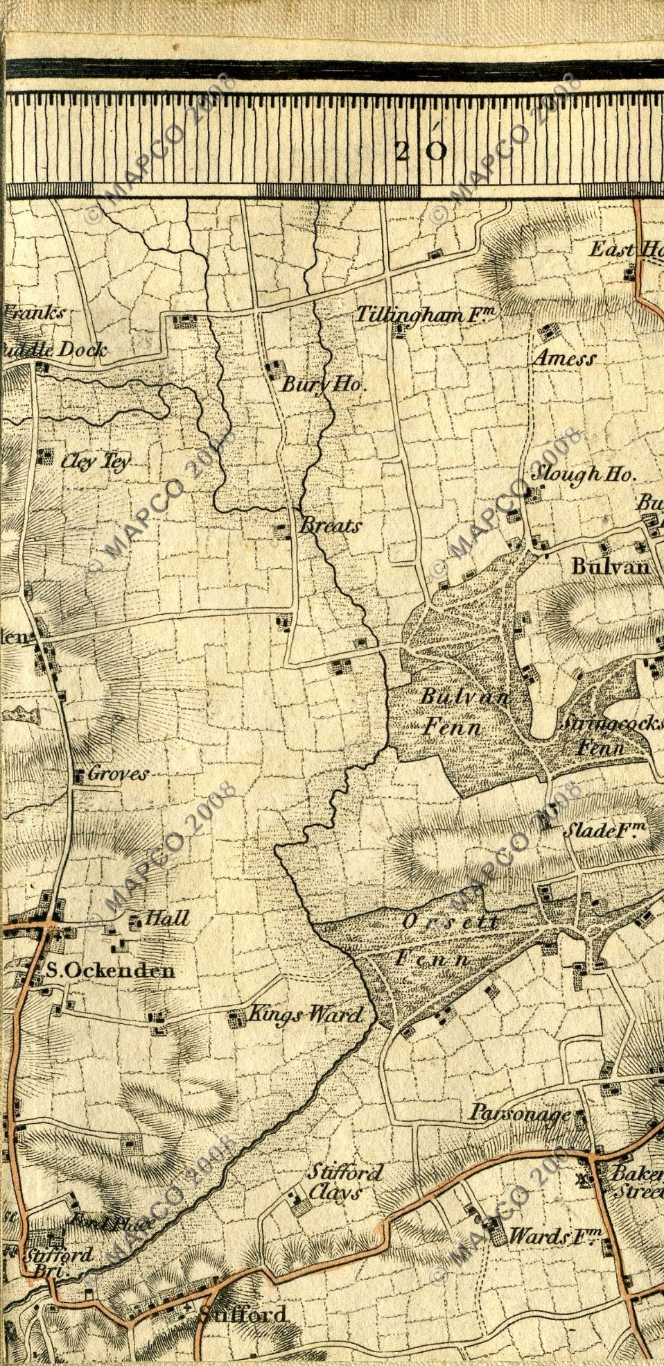 An Entirely New & Accurate Survey Of The County Of Kent, With Part Of The County Of Essex, by William Mudge, 1801.