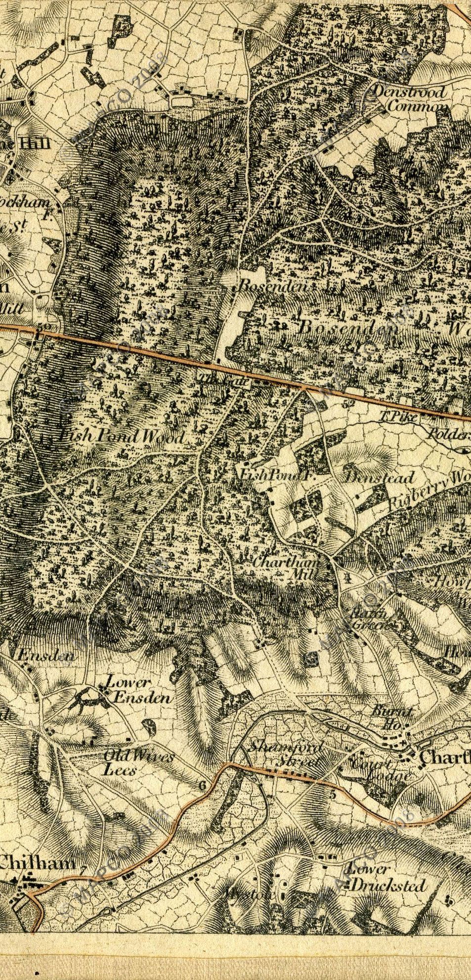 An Entirely New & Accurate Survey Of The County Of Kent, With Part Of The County Of Essex, by William Mudge, 1801.