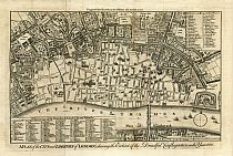 A Plan of the City and Liberties of London, Shewing the Extent of the Dreadful Conflagration in the Year 1666
