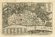 A Plan of the City and Liberties of London, Shewing the Extent of the Dreadful Conflagration in the Year 1666 A Plan of the City and Liberties of London, Shewing the Extent of the Dreadful Conflagration in the Year 1666