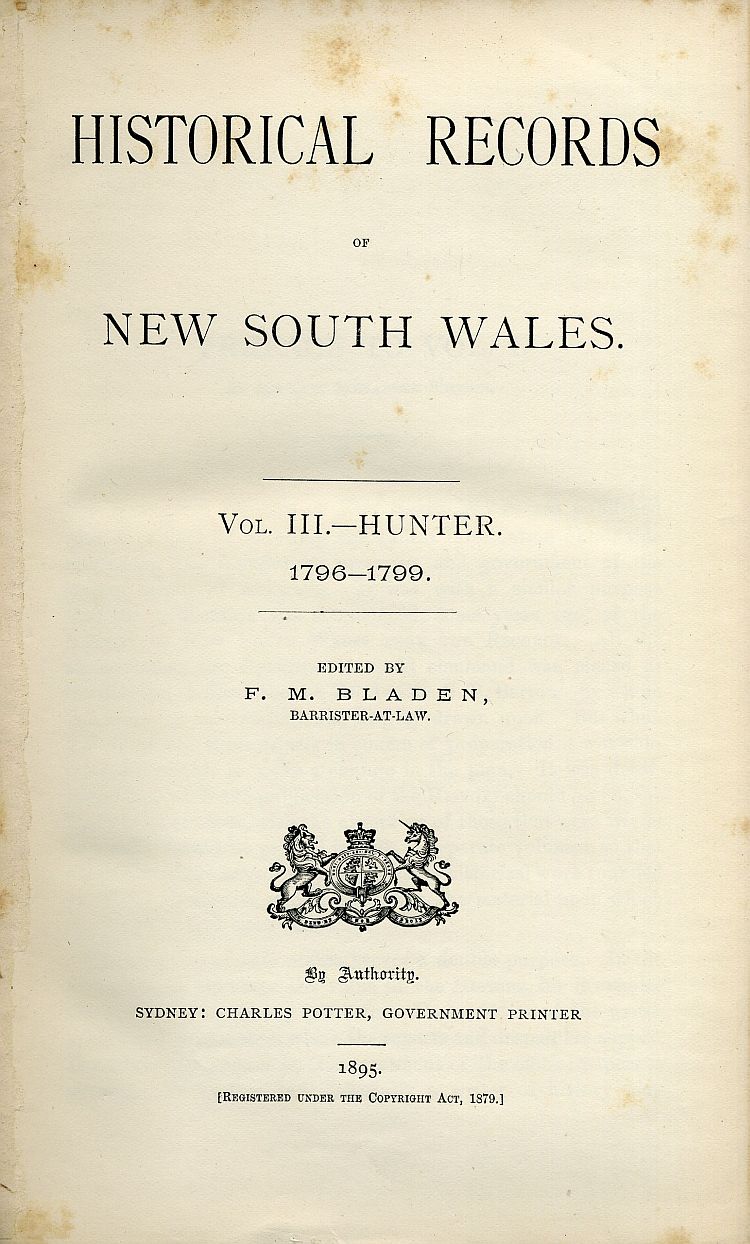 Grimes's Plan Of The Settlements In New South Wales 1796