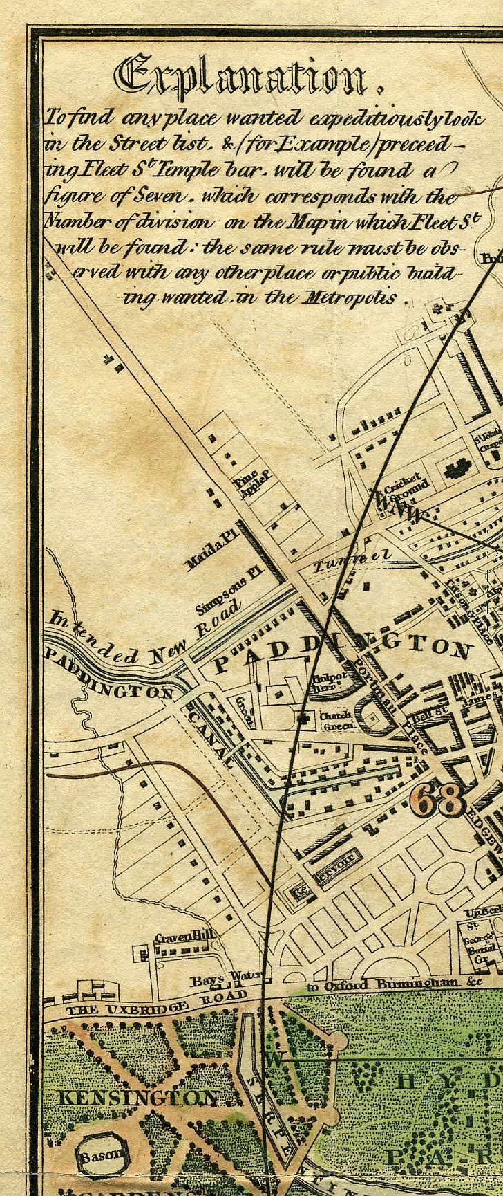 Pigot & Co.'s  Miniature Plan Of London And Vicinity c1820
