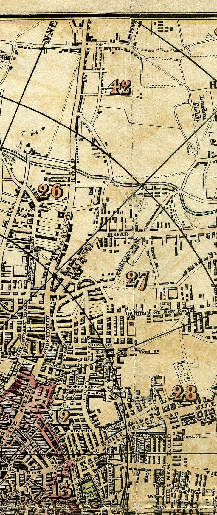 Pigot & Co.'s  Miniature Plan Of London And Vicinity c1820