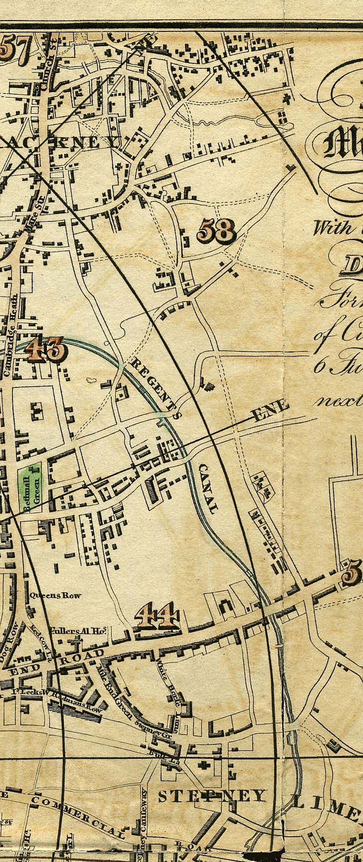 Pigot & Co.'s  Miniature Plan Of London And Vicinity c1820
