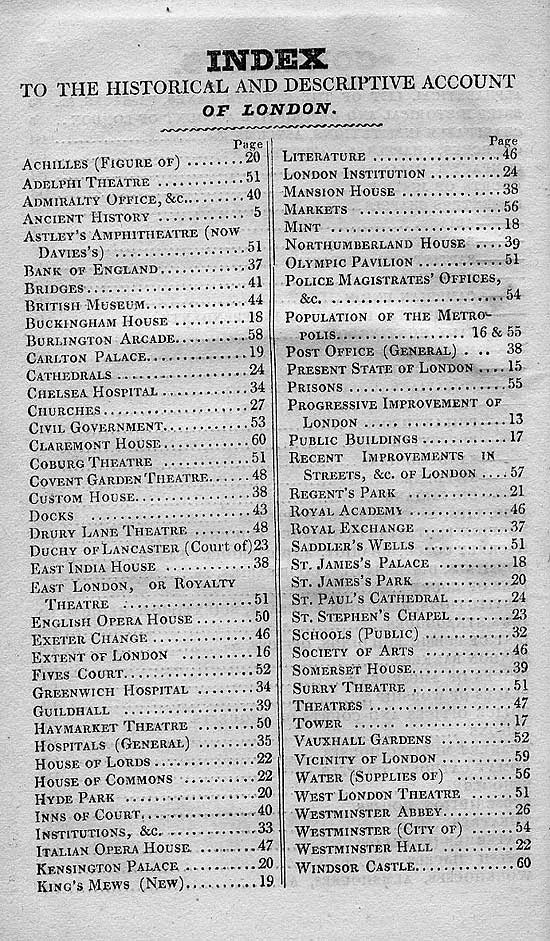 Pigot & Co.'s Metropolitan Guide & Book Of Reference c1820