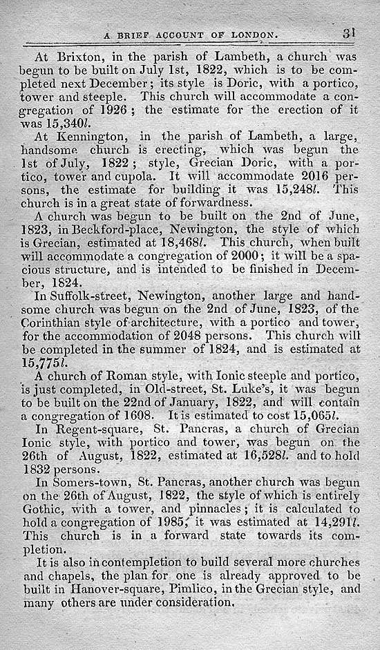 Pigot & Co.'s Metropolitan Guide & Book Of Reference c1820
