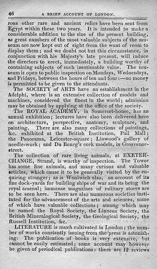 Pigot & Co.'s Metropolitan Guide & Book Of Reference c1820
