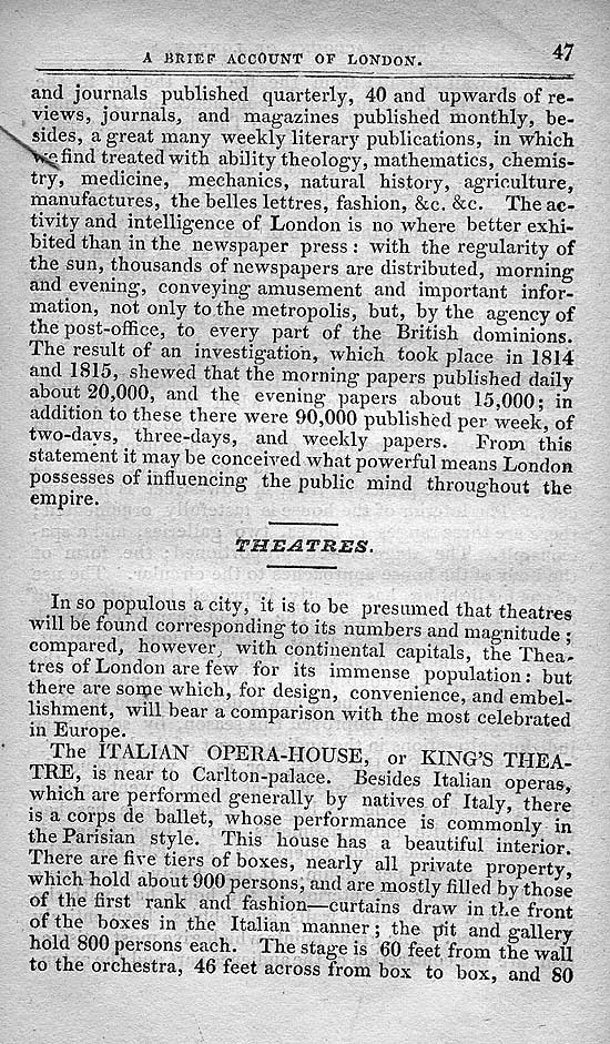 Pigot & Co.'s Metropolitan Guide & Book Of Reference c1820