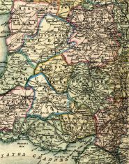 Caenarvonshire, Mertonethshire, Denbighshire, Flintshire, Cheshire, Staffordshire, Shropshire, Montgomeryshire, Cardiganshire, Radnorshire, Herefordshire, Worcestershire, Caermarthenshire, Brecknockshire, Glamorganshire, Monmouthshire, Gloucestershire, & Wiltshire