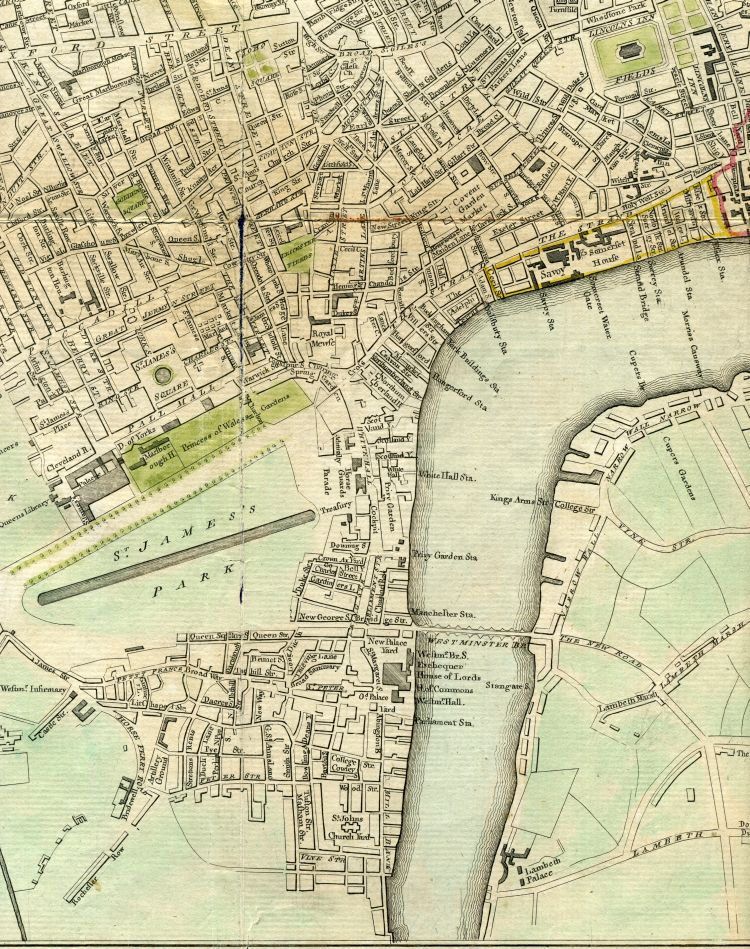 Noorthouck's Plan Of The Cities Of London And Westminster, And Borough Of Southwark 1772