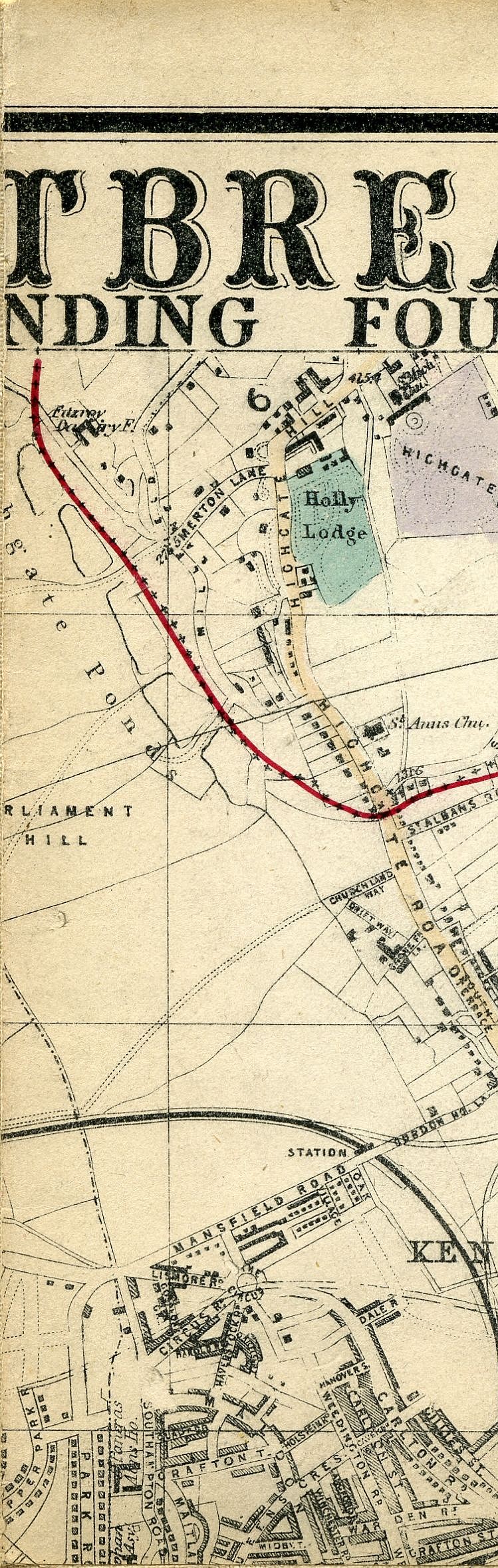 Whitbread's Map Of London 1865