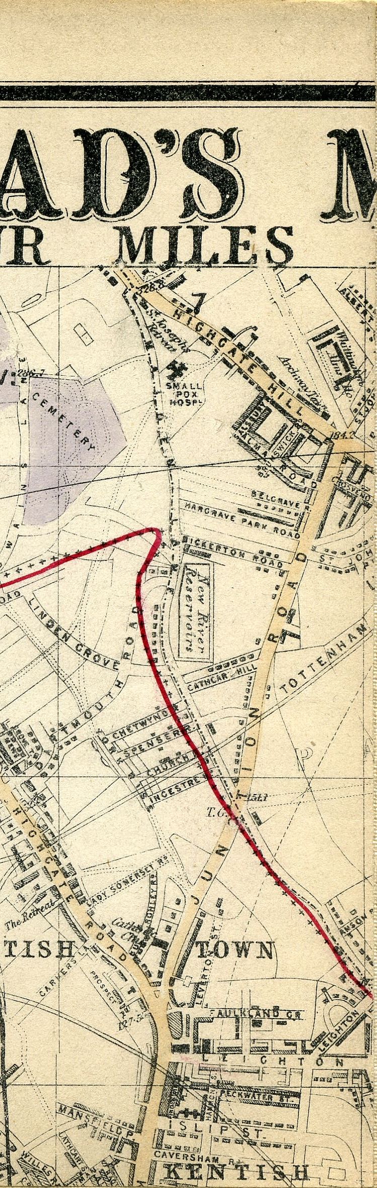 Whitbread's Map Of London 1865