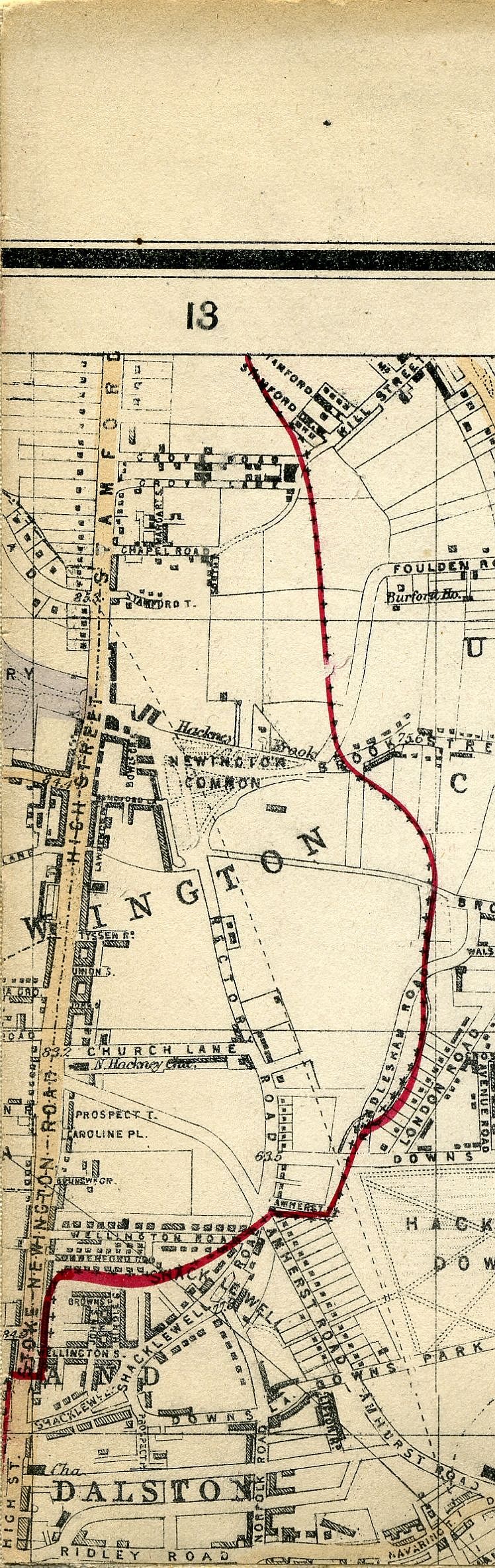 Whitbread's Map Of London 1865