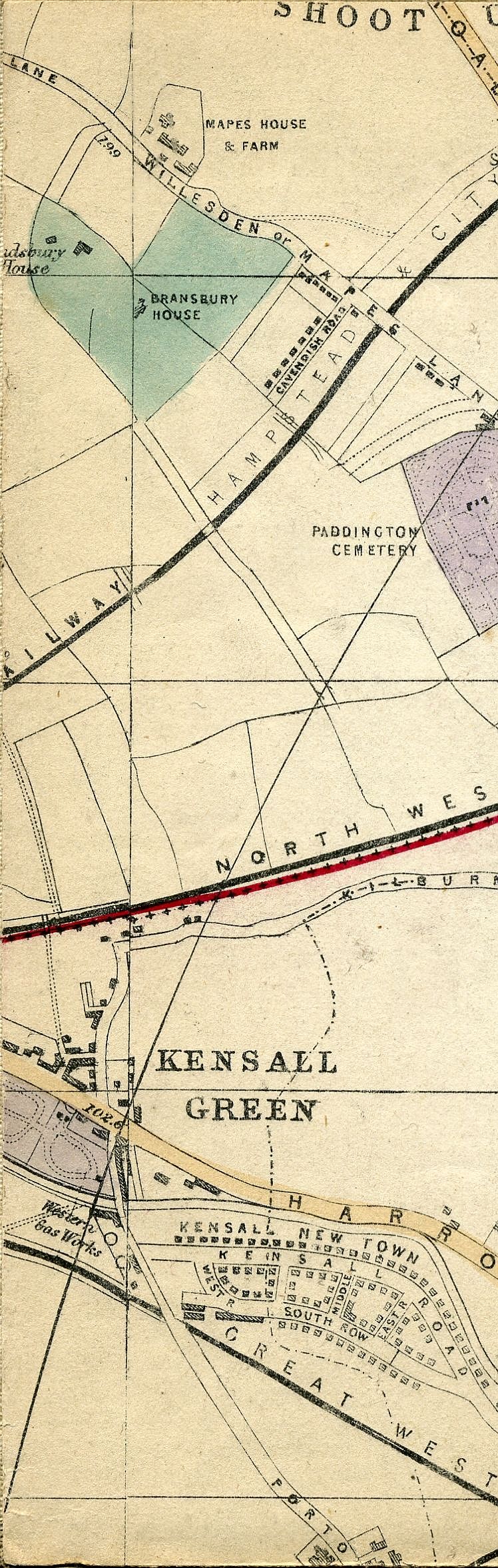 Whitbread's Map Of London 1865