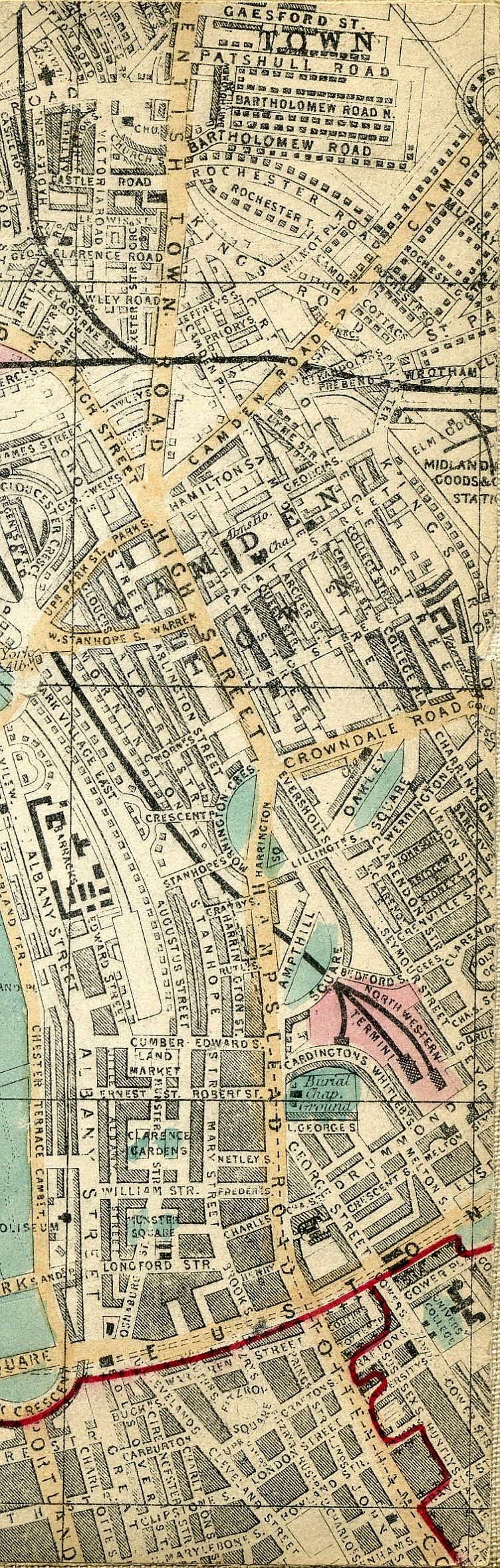 Whitbread's Map Of London 1865