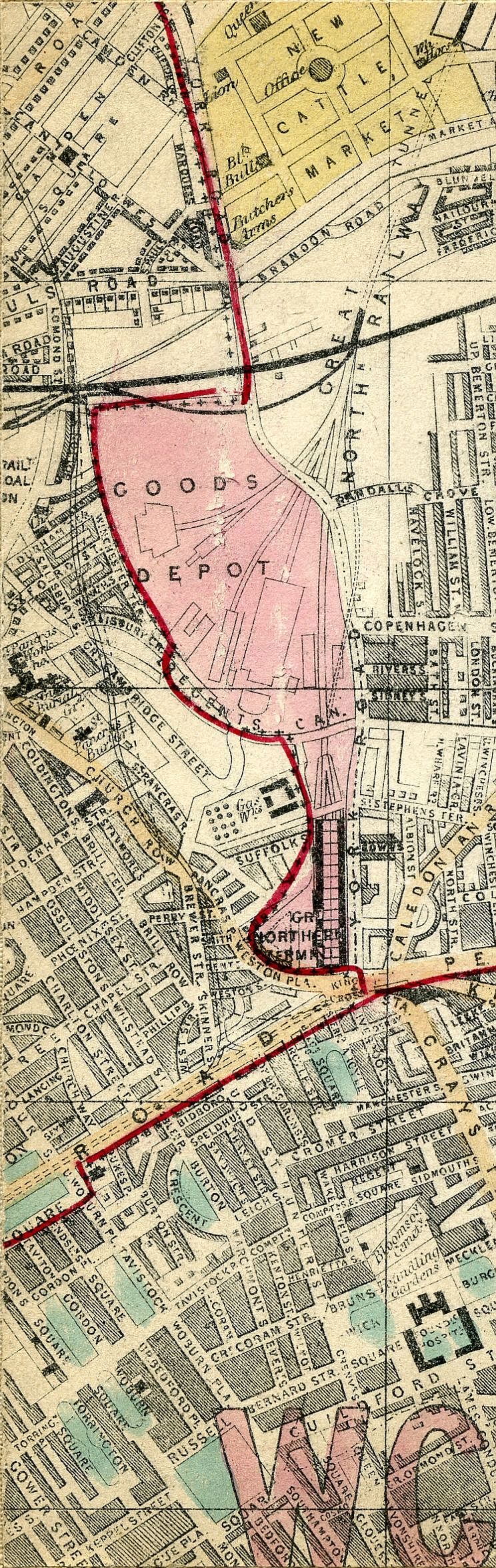 Whitbread's Map Of London 1865