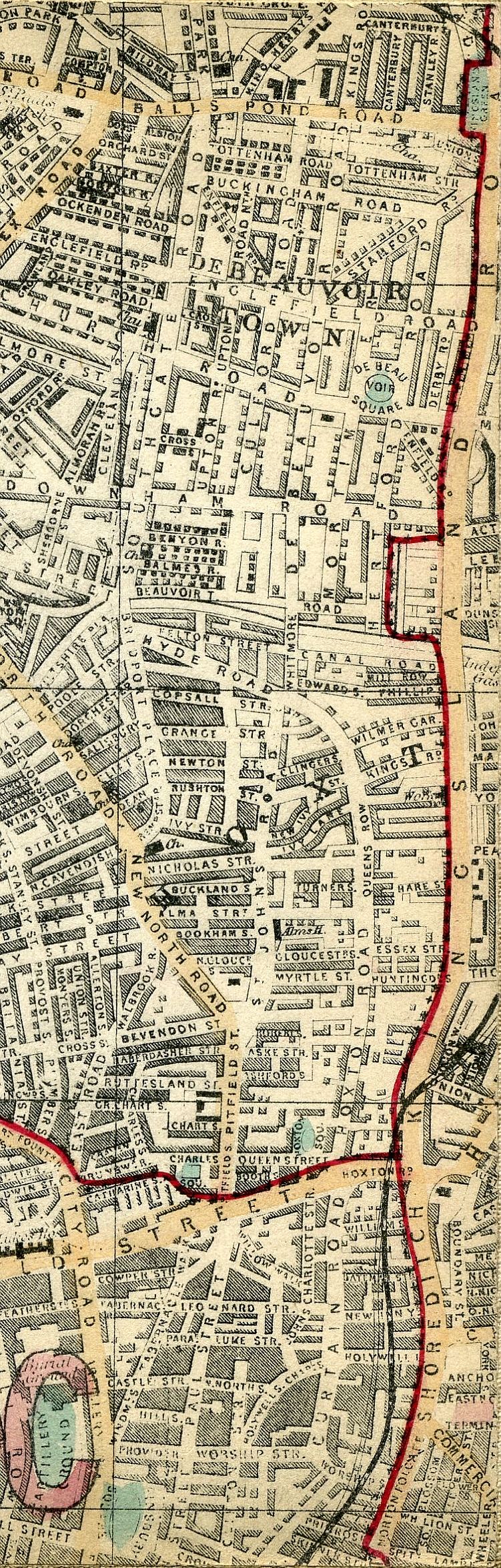 Whitbread's Map Of London 1865