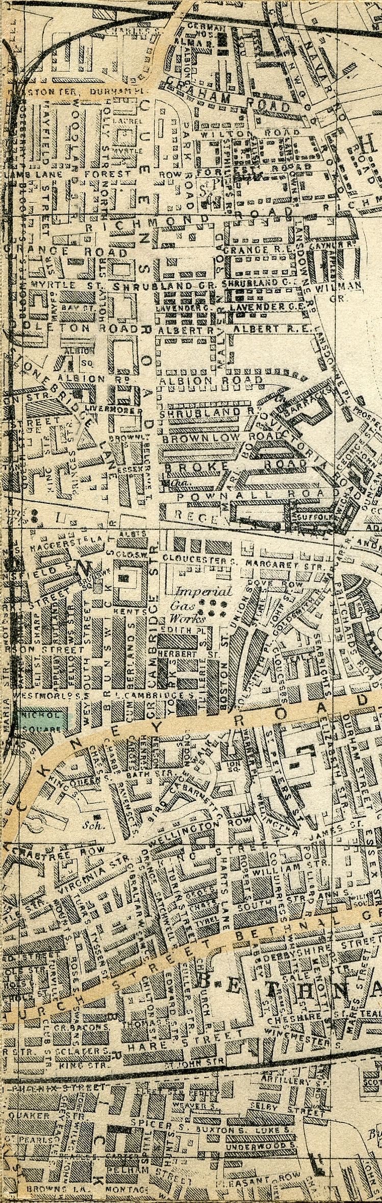 Whitbread's Map Of London 1865