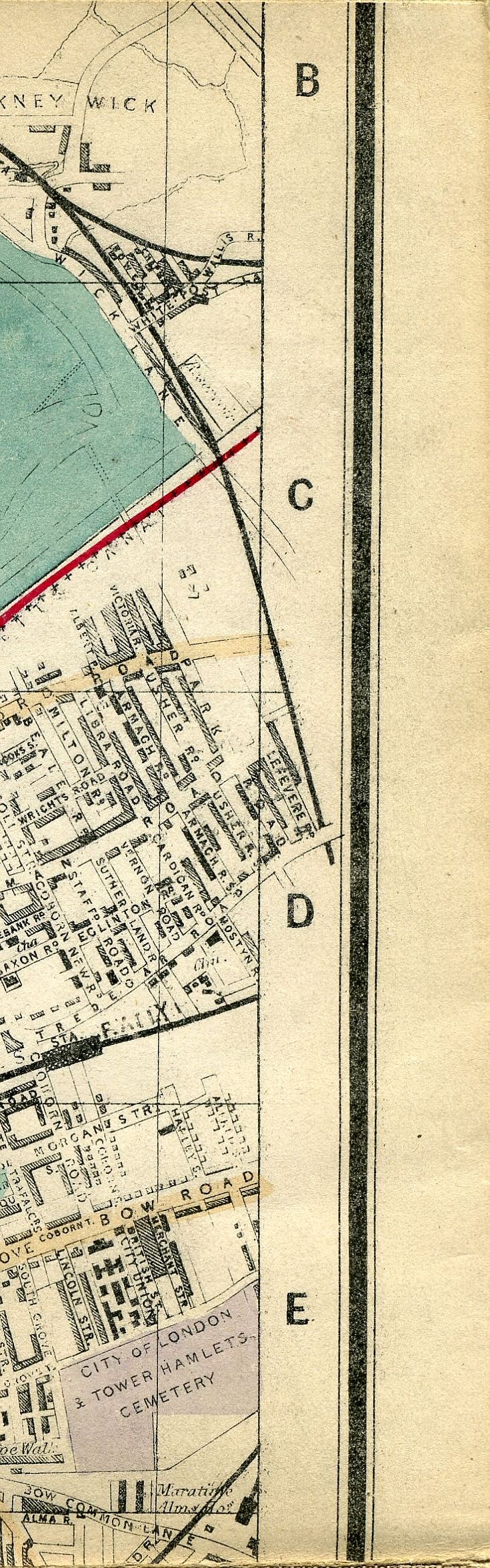 Whitbread's Map Of London 1865
