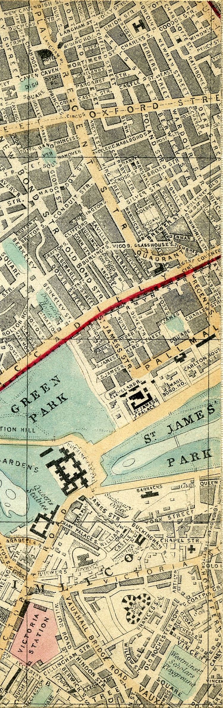 Whitbread's Map Of London 1865