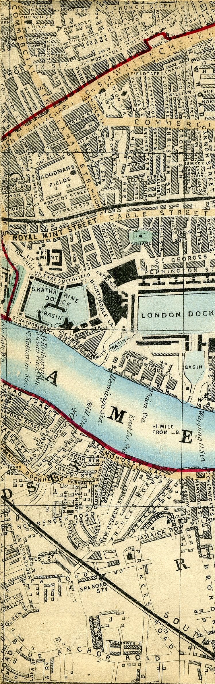 Whitbread's Map Of London 1865