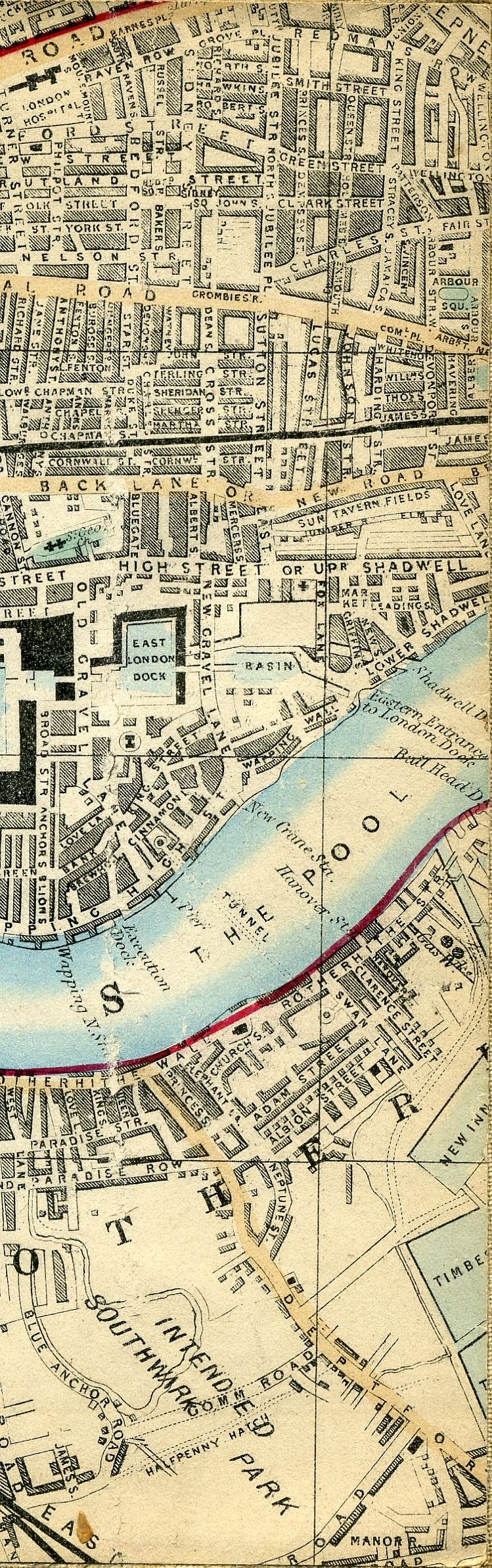 Whitbread's Map Of London 1865