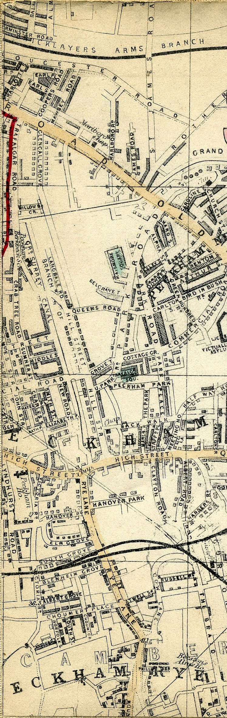 Whitbread's Map Of London 1865