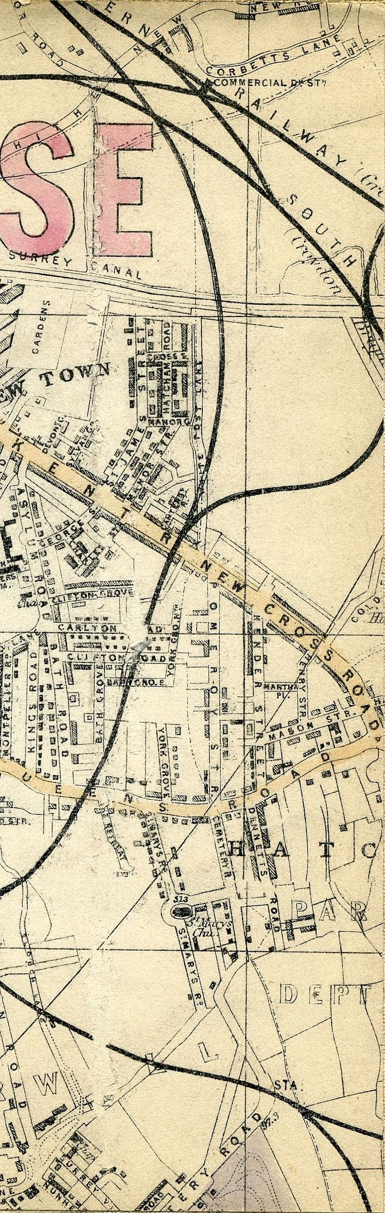 Whitbread's Map Of London 1865